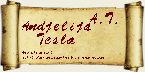 Anđelija Tesla vizit kartica